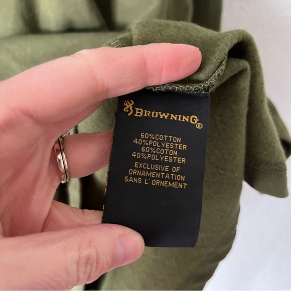 Browning Pullover Men's 2X Green Tom 1/4 Zip Sweatshirt NWT - Picture 7 of 10